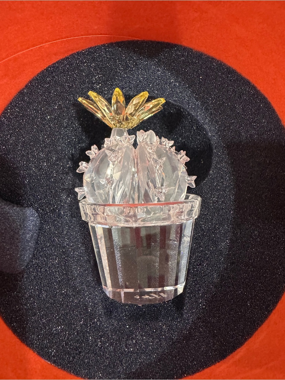 RETIRED Swarovski crystal flowering cactus, from the “Exquisite Accents” Series